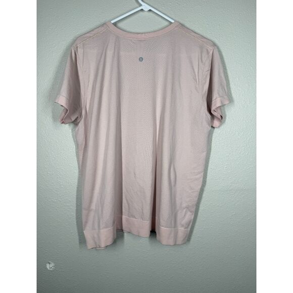 Lululemon Womens Swiftly Tech T Shirt Sz 14 Pink Athletic Seamless Gym - Picture 5 of 8